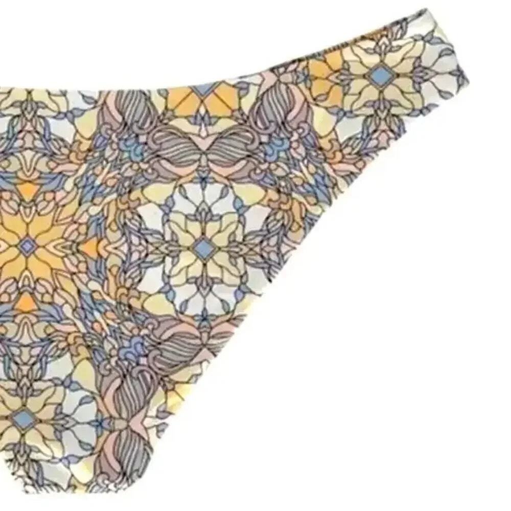 NWT J. Crew Curved Waist Cheeky Bikini Swim Bottom Kaleidoscope Print XL Blue - Picture 7 of 16